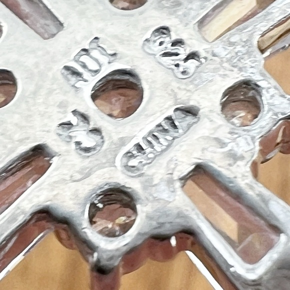 Jewelry Lot 925 VINTAGE Cross Pendant NEW Tiffany Stone Pendant Labradorite - Picture 7 of 9